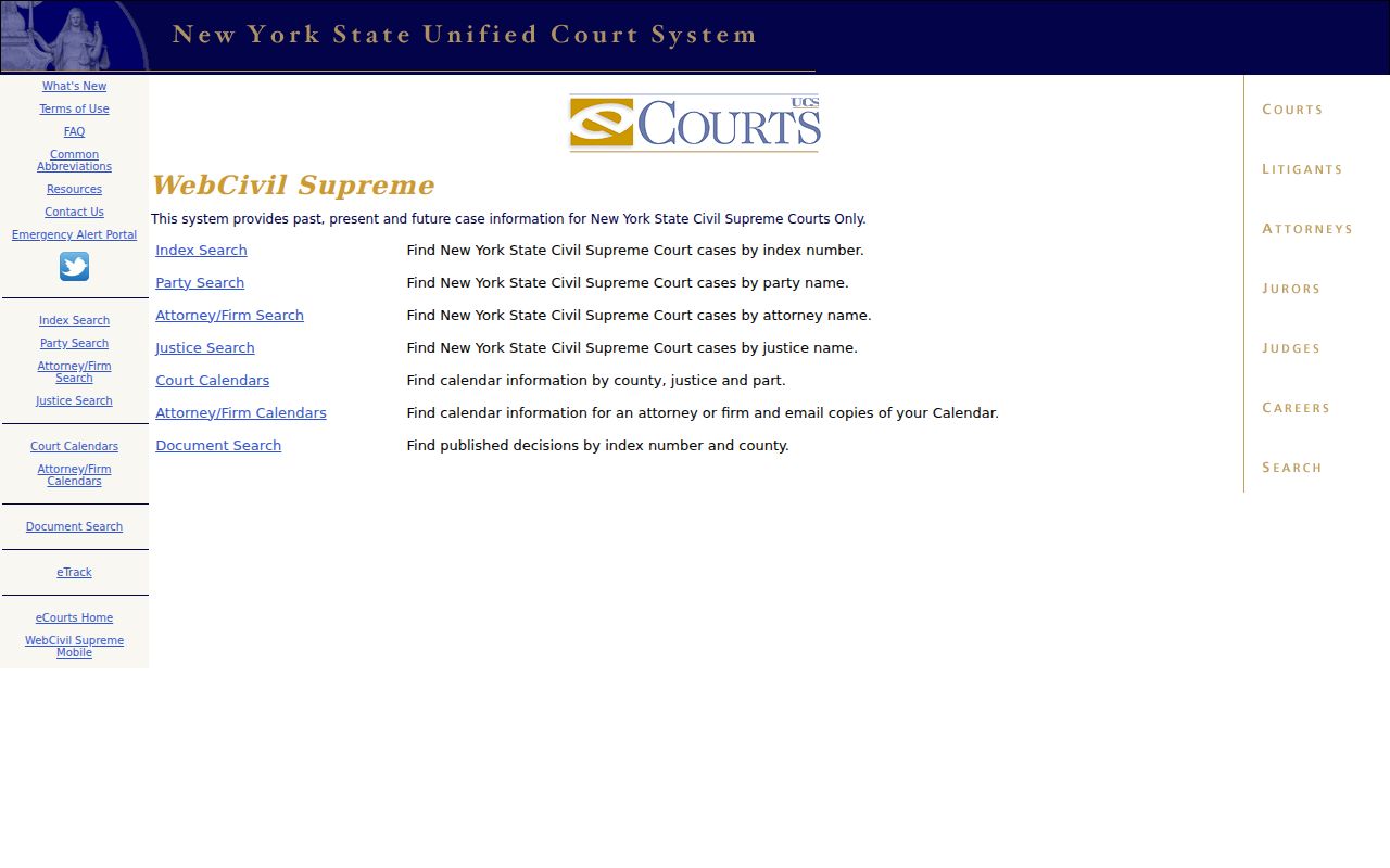 Clarence residents directory court search screen